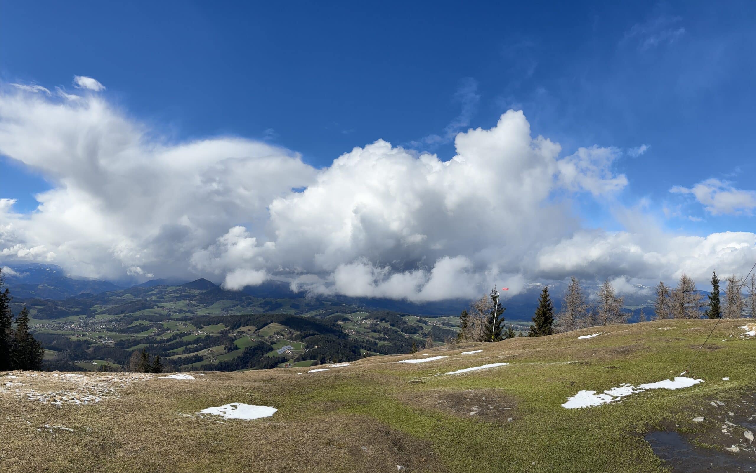Sanfte Berglandschaft und Wiese