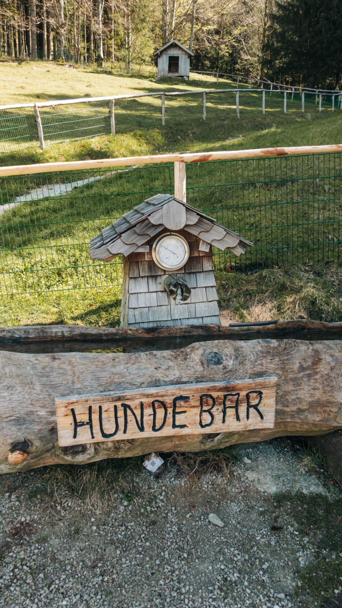 Brunnen auf Alm, Hundebar, Hochstinalm