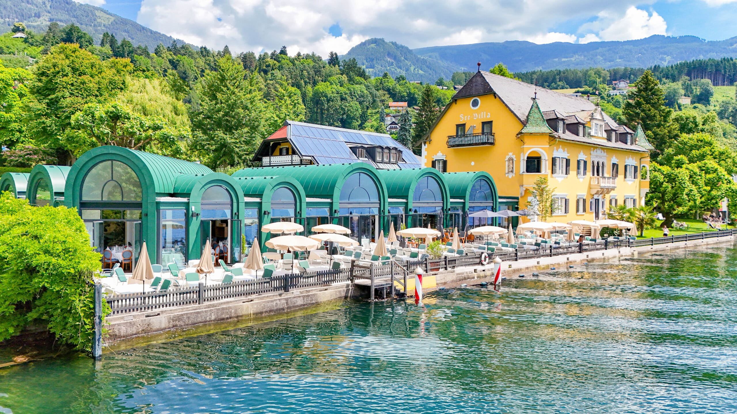 See-Villa Millstatt in Kärnten, Schlosshotel direkt am See mit Seeterrasse