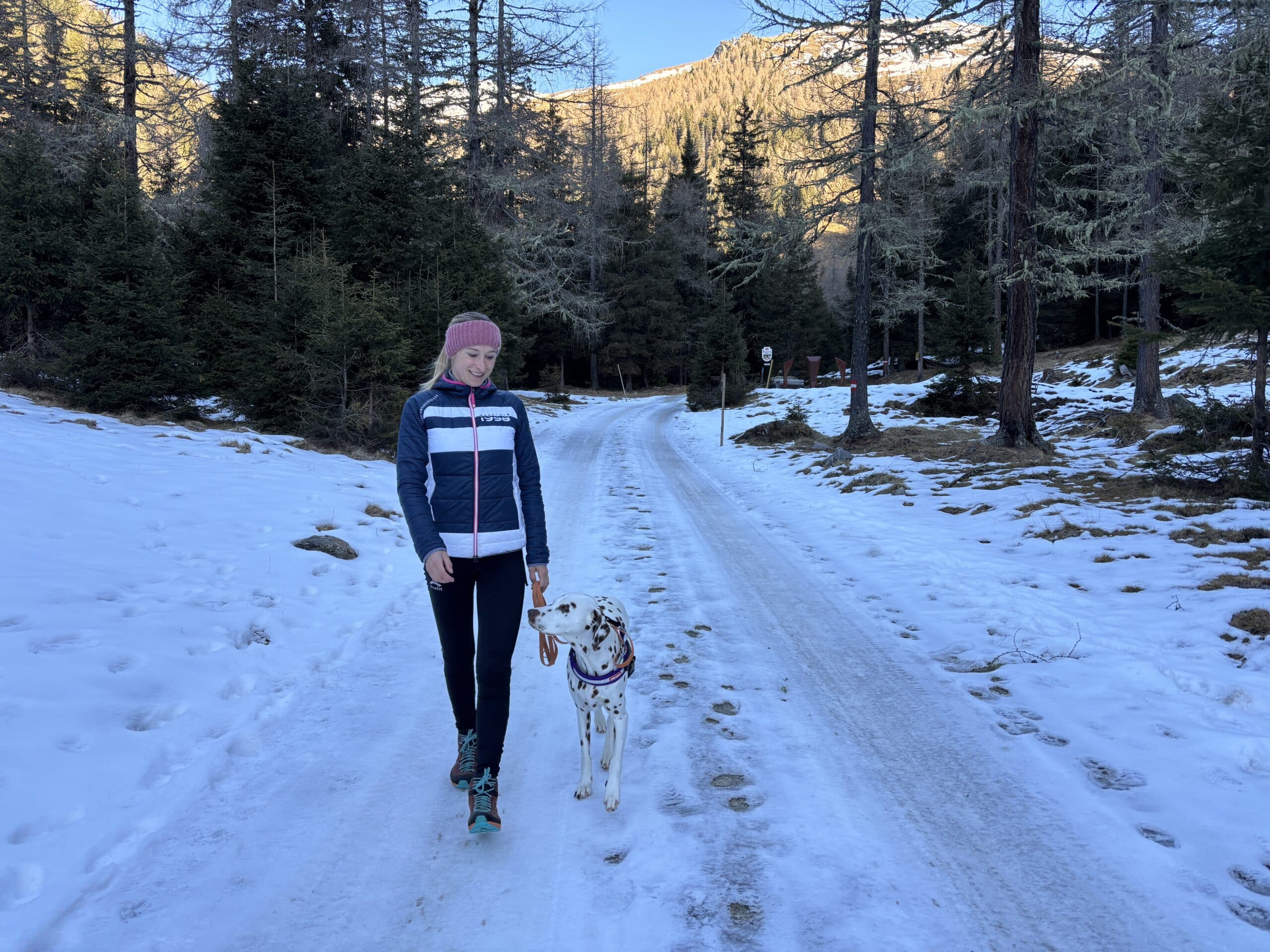Winterwandern mit Hund zum Falkerthaus und Lärchenhütte