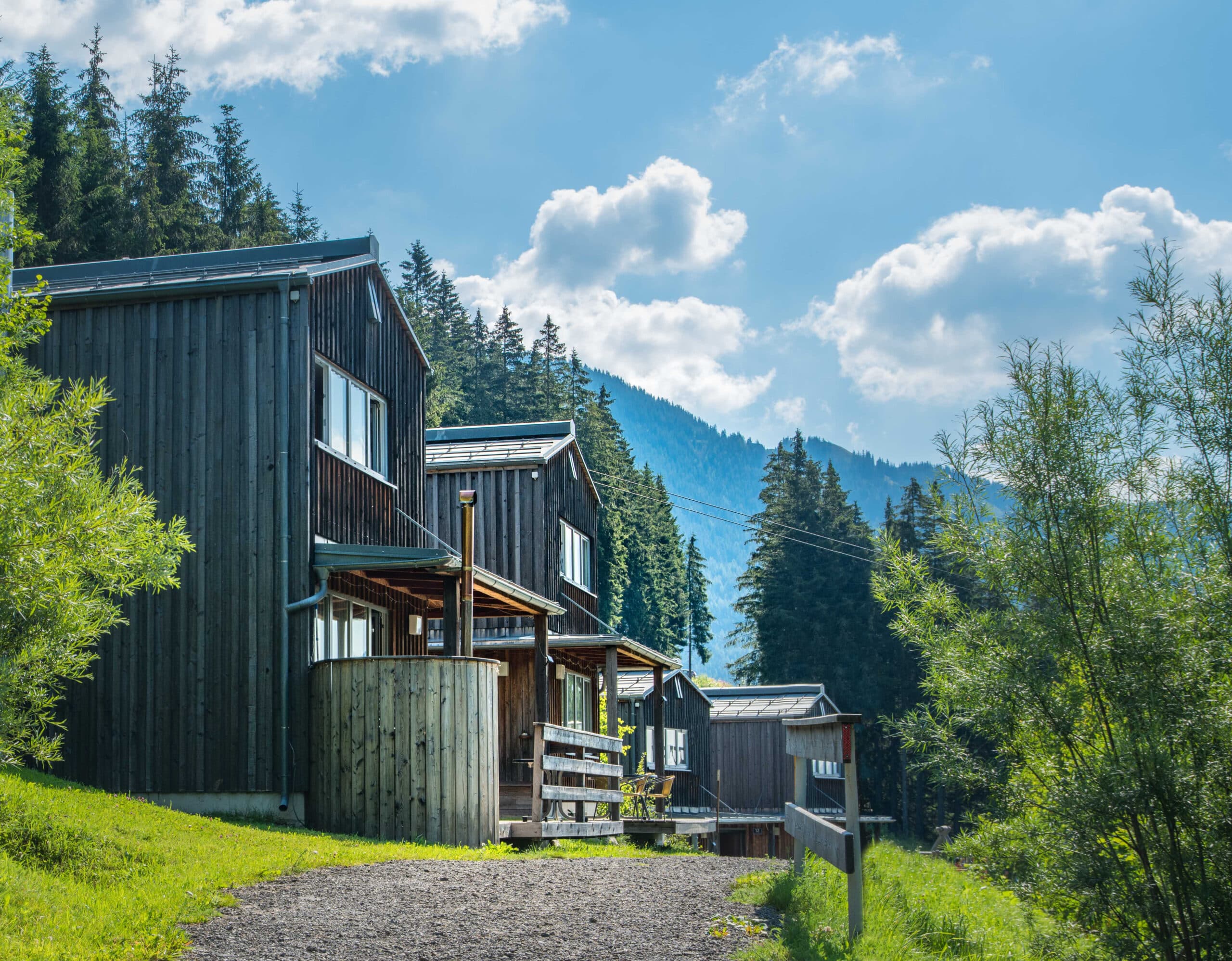 Urlaub mit Hund im Hüttendorf Präbichl; Aussenansicht