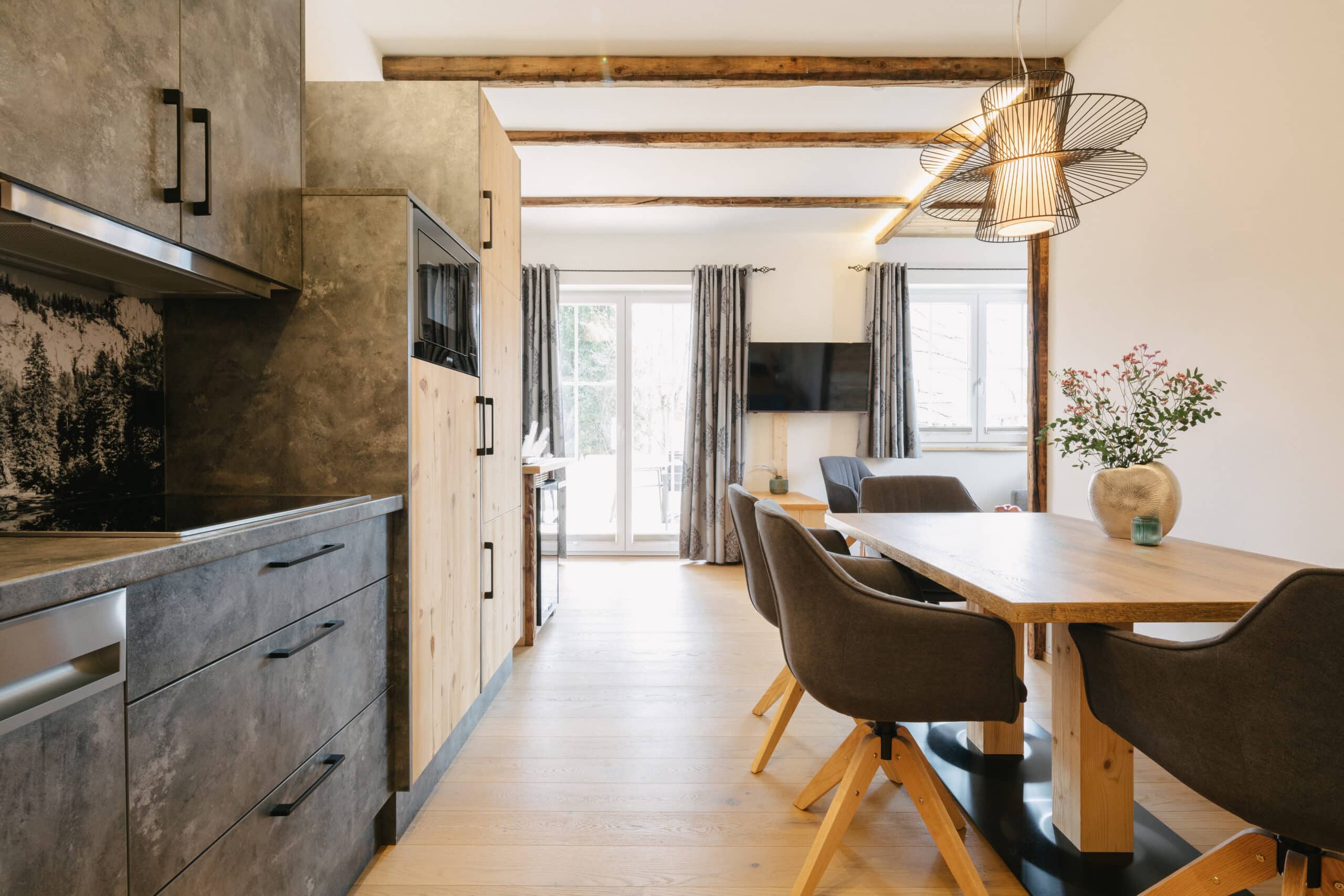 Apartment mit Hund in Weißenbach bei Haus im Ennstal; Wohnraum Sunapart