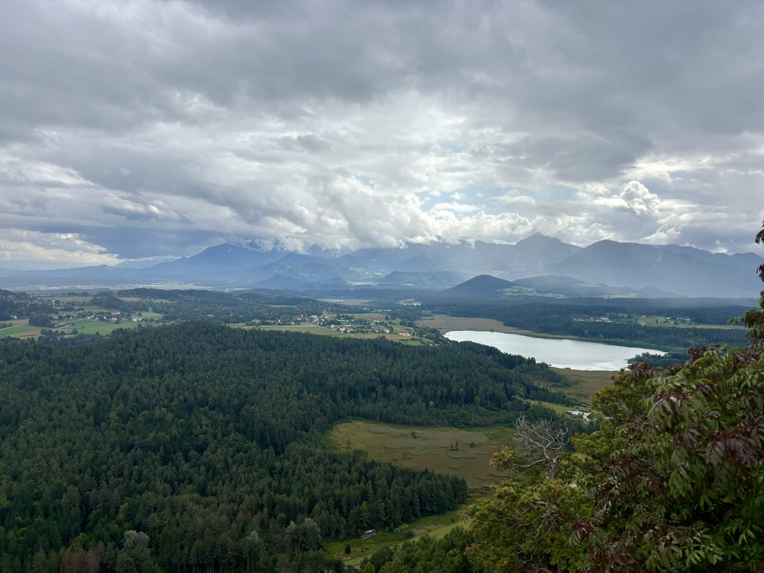 Aussicht auf Klopeiner und Turner See vom Kitzelberg