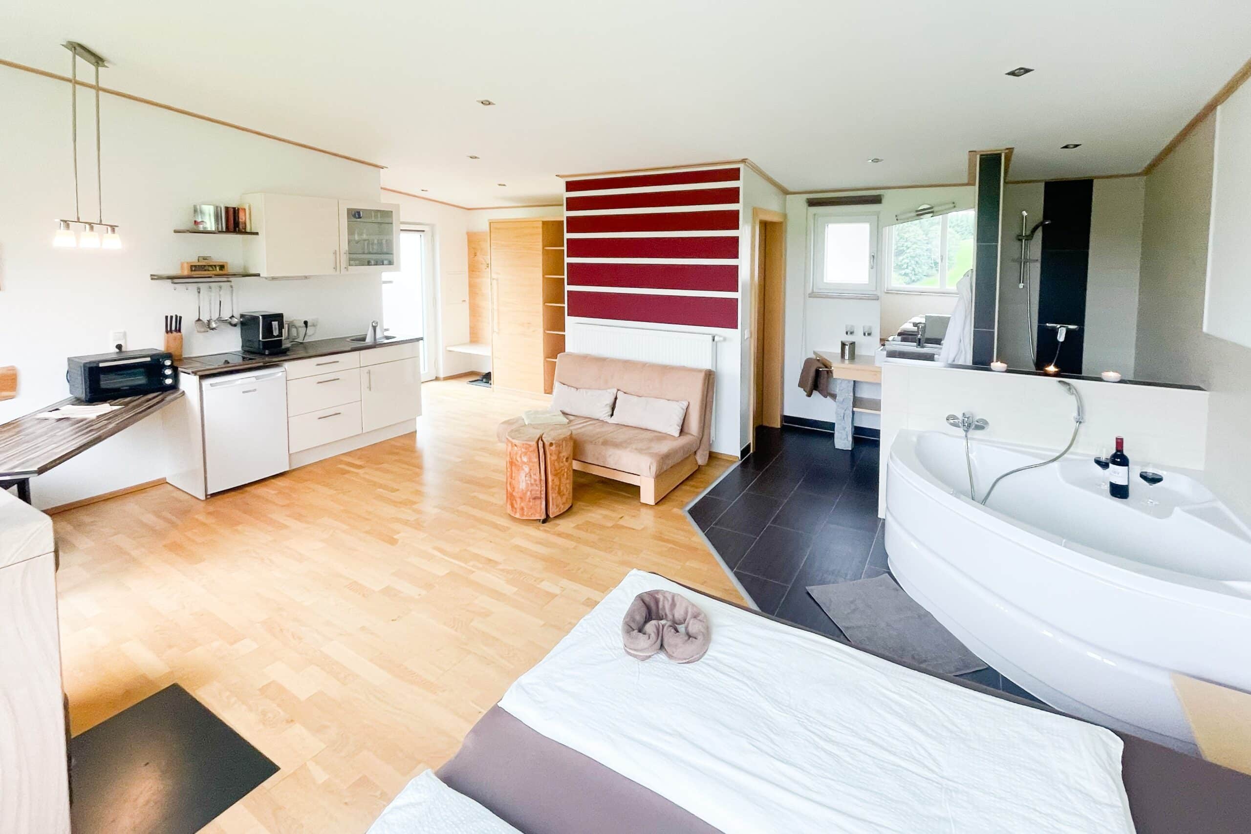 Urlaub mit Hund bei Sabine Kern; Lodge Zimmer